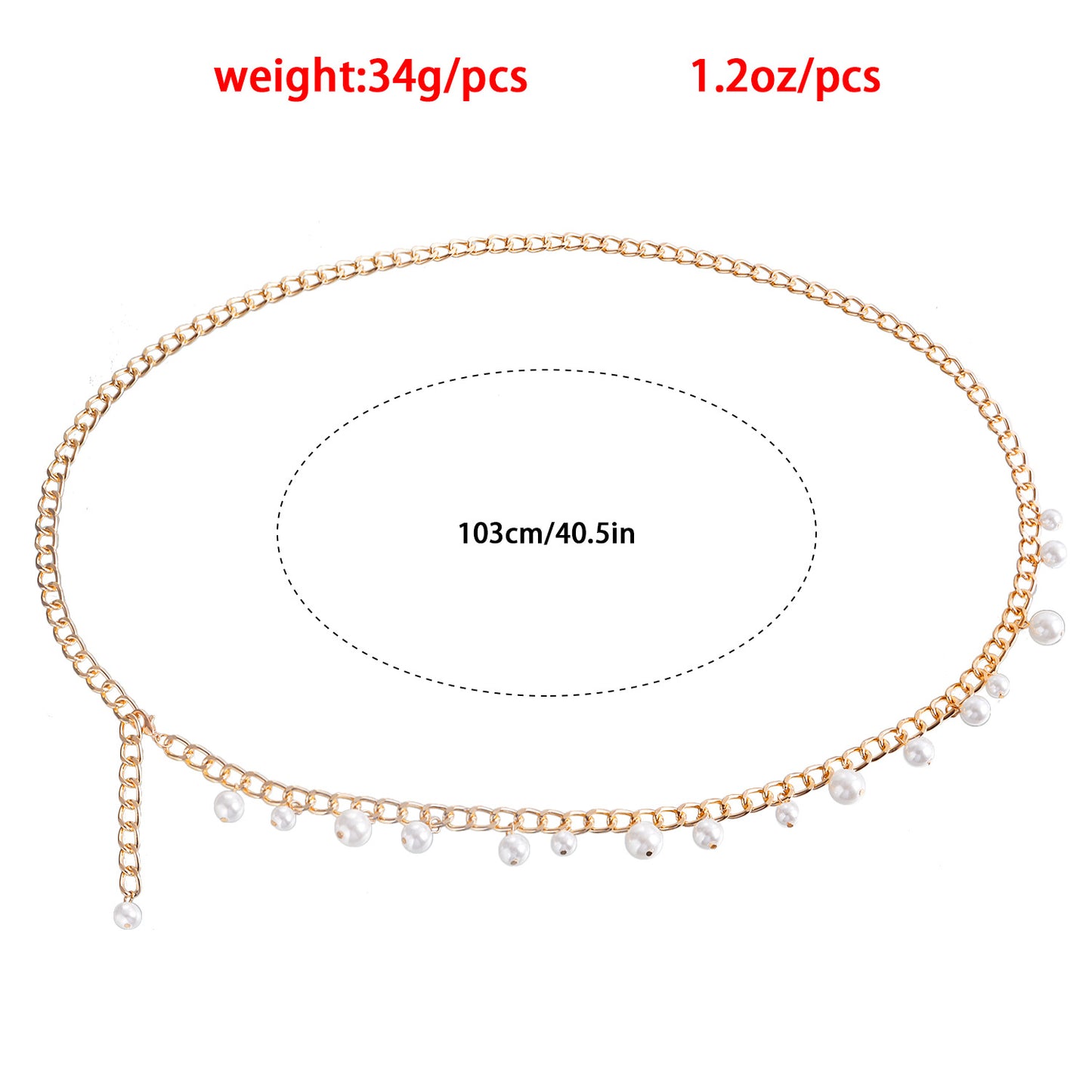 Minimalist Casual Punk Metal Body Chain with Imitation Pearl and Tassel for Women