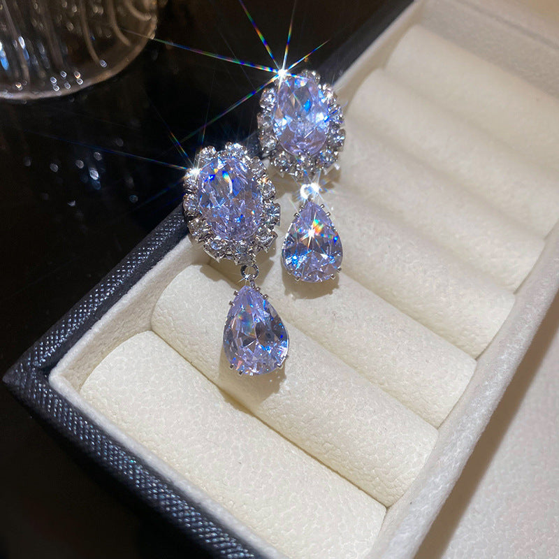 Orecchini floreali minimalisti con perle, perno in argento sterling 925 e strass, da donna