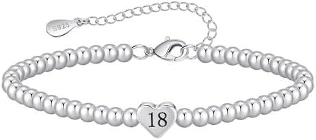 Personalized Heart Letter Number Brass Plated Silver Adjustable Bracelet Unisex Jewelry