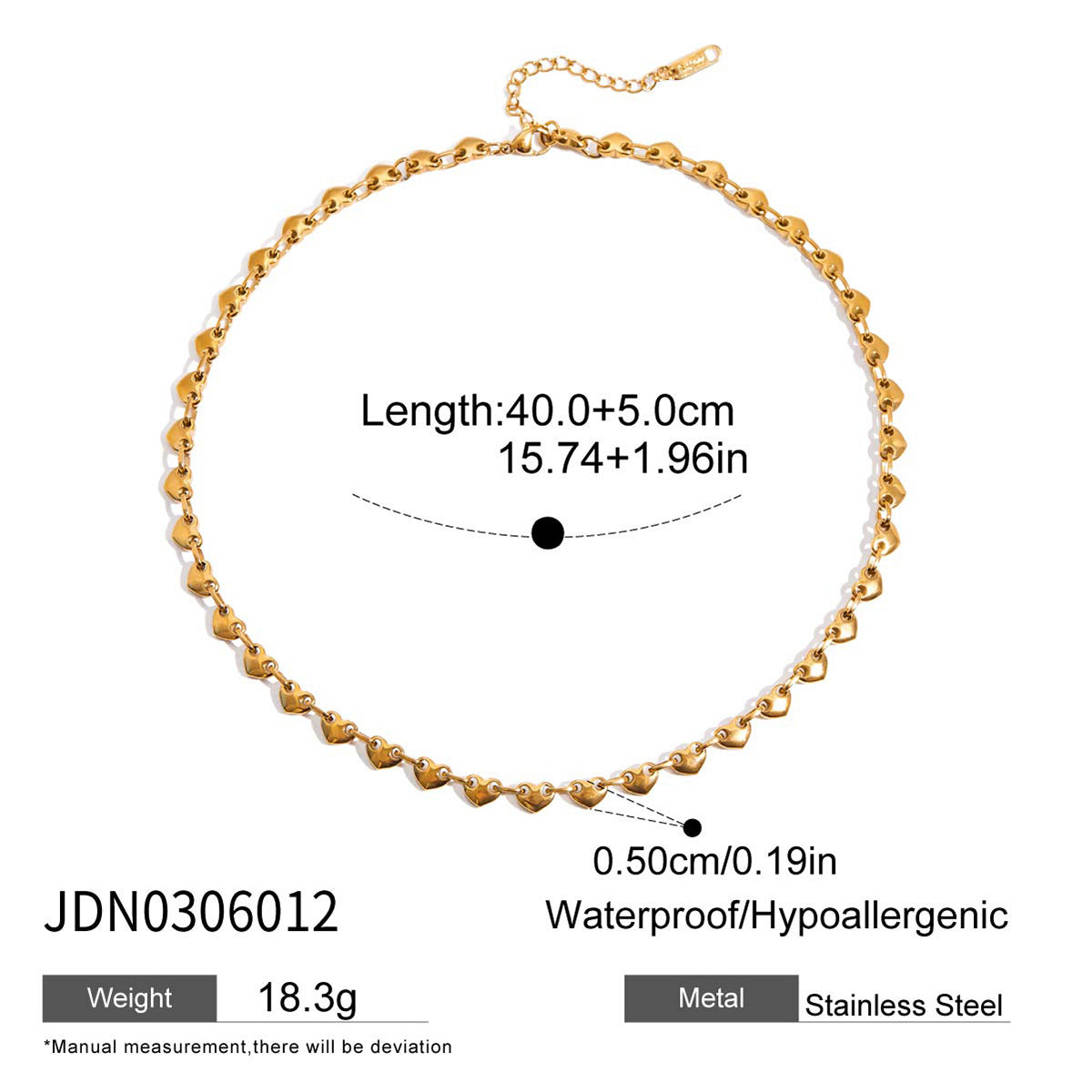Set di bracciale in acciaio al titanio con chiusura a naso di maiale a forma di cuore chic e orecchini a cerchio in acciaio inossidabile per donna