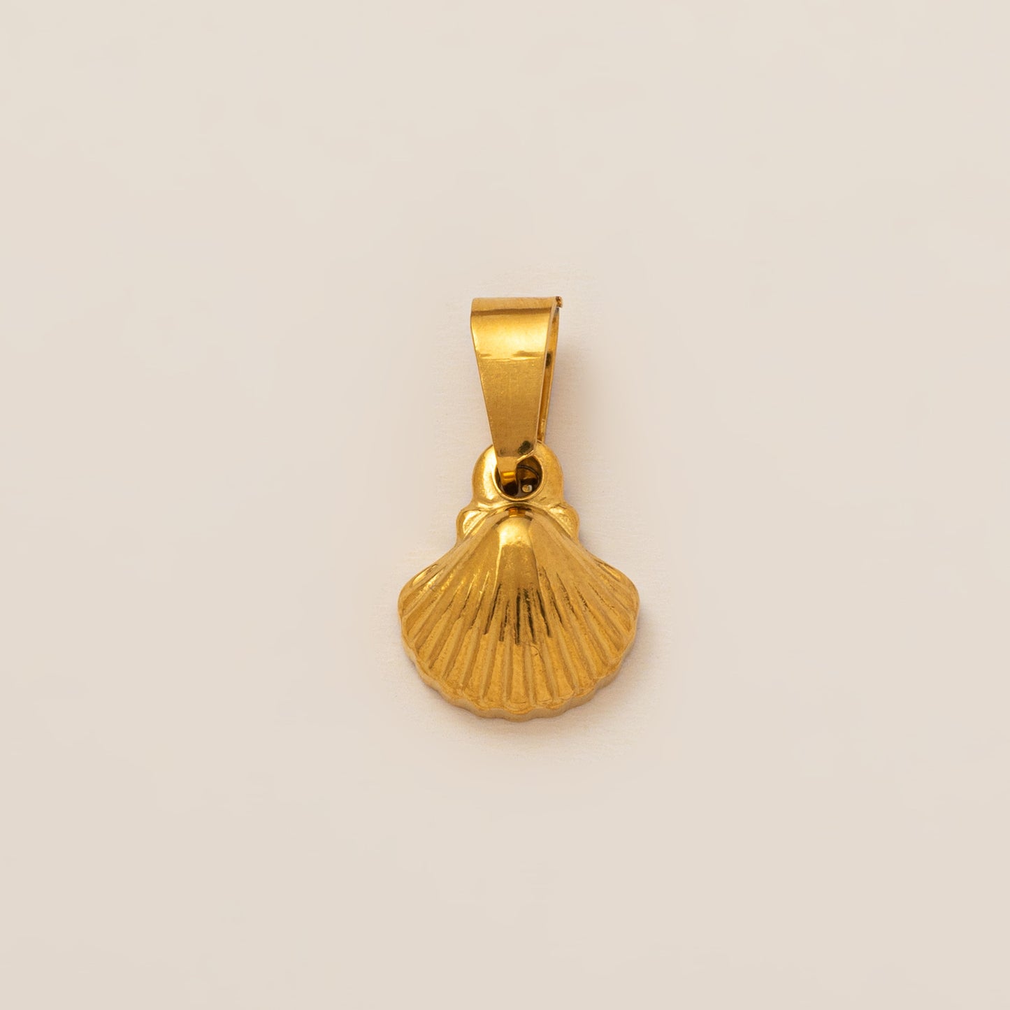 Minimalist 18K Gold Plated Round Geometric Brass Pendant Necklace