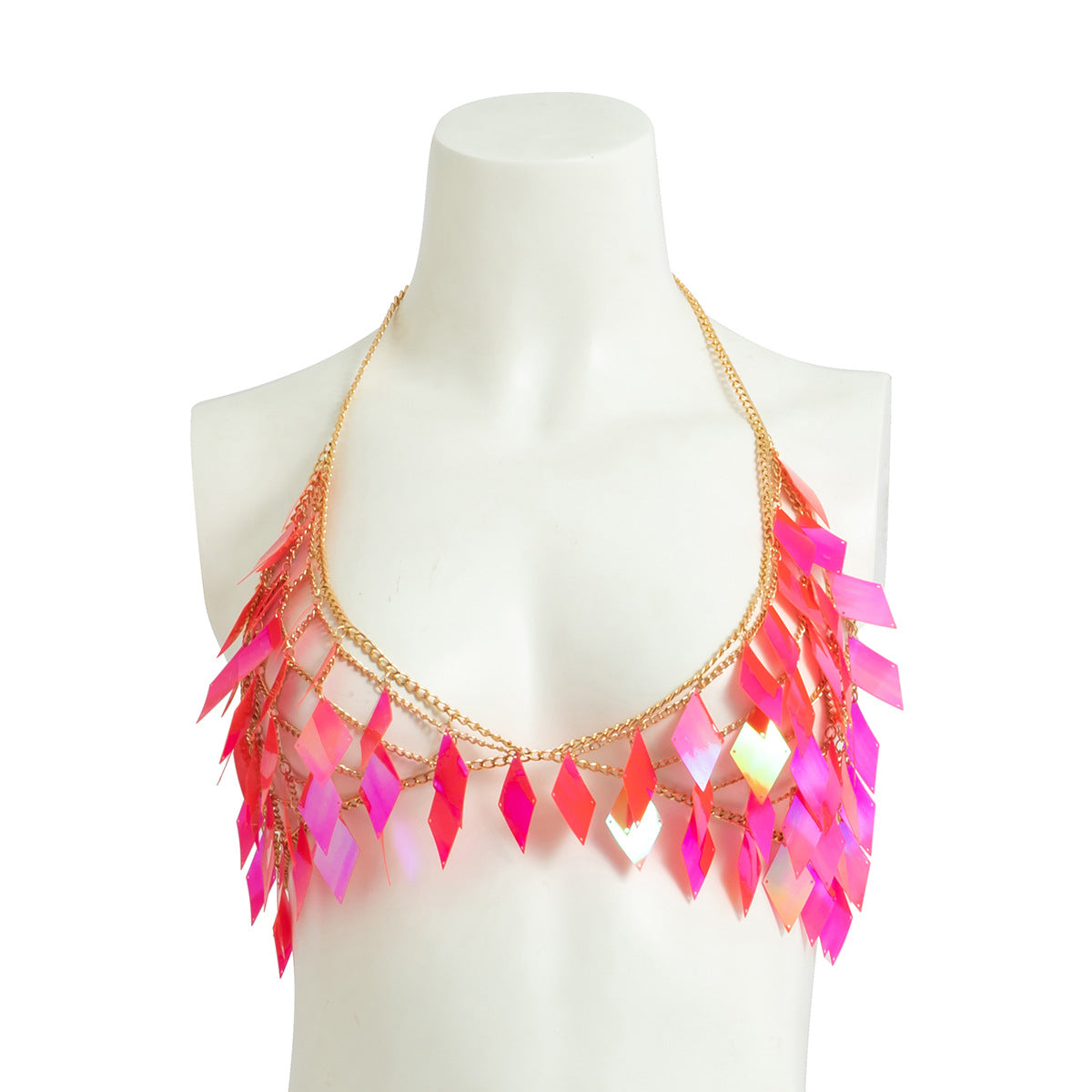 Sexy Geometric Checkered Acrylic Body Chain Bikini Waist Chain for Women Party Fashion
