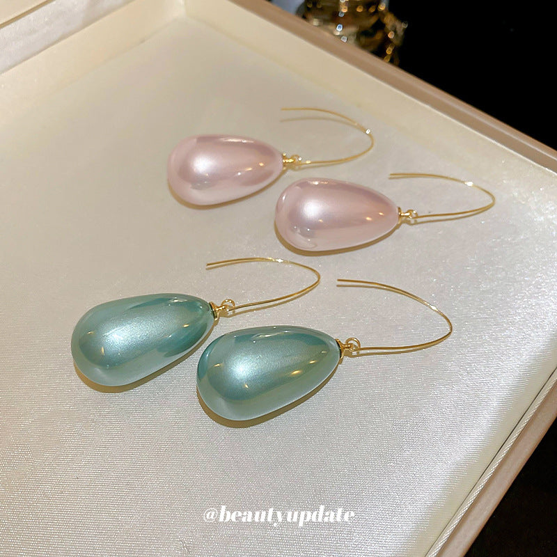 Elegantes pendientes de lágrima de cobre chapado para mujer con postes de plata de ley 925, joyería minimalista de moda de lujo para la oficina y uso diario