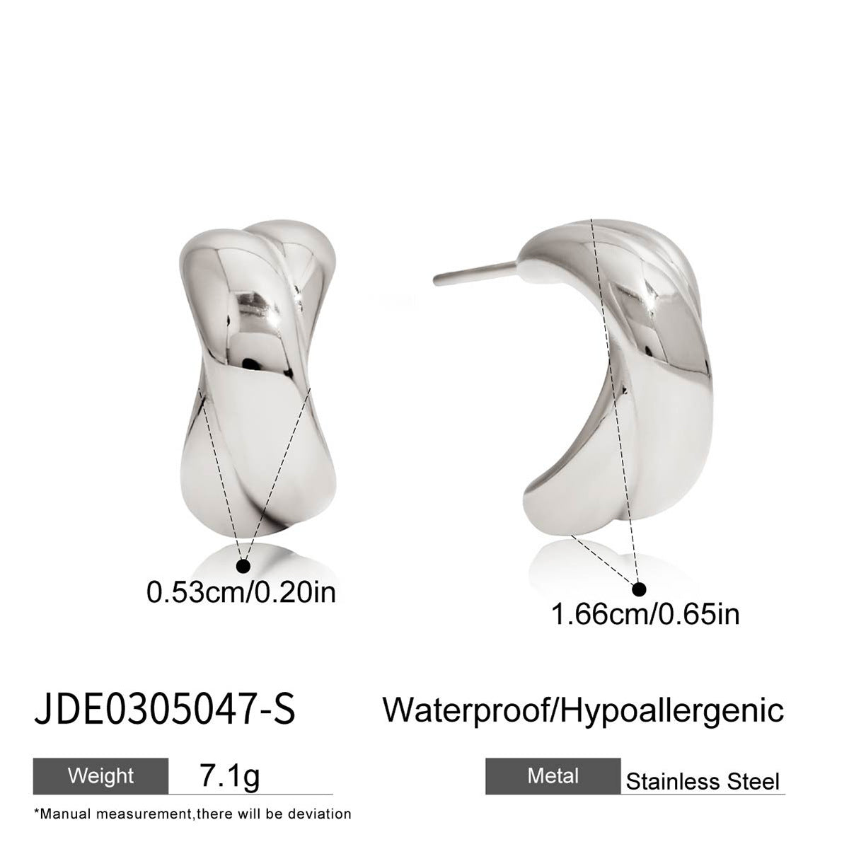 Pendientes de Acero de Titanio Geométricos para Mujer con Acabado Galvanizado, Joyería de Acero Inoxidable Hipoalergénica y a la Moda