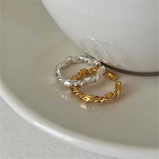 Minimalist 925 Sterling Silver Handmade Knot Heart Ring for Women
