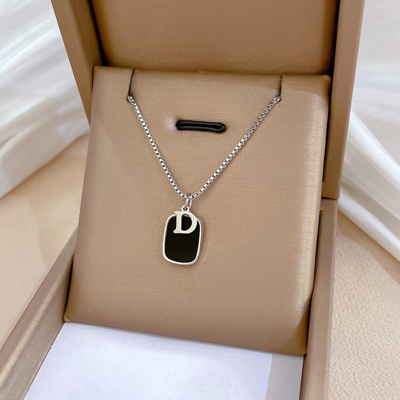 Minimalist Plated Titanium Steel Geometric Necklace for Unisex