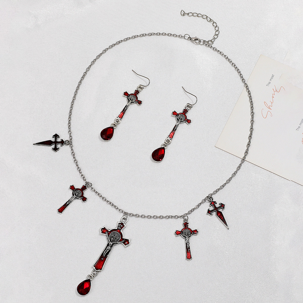 Collana con ciondolo ragnatela gotica vintage da donna, corta, in lega, con finitura placcata nera