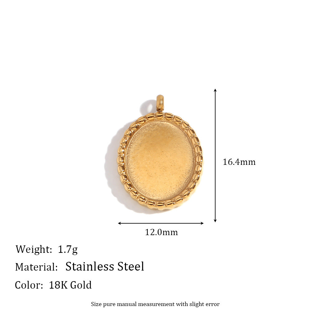 Colgante minimalista de acero inoxidable con forma de estrella, baño de oro de 18K y detalle de espejo geométrico