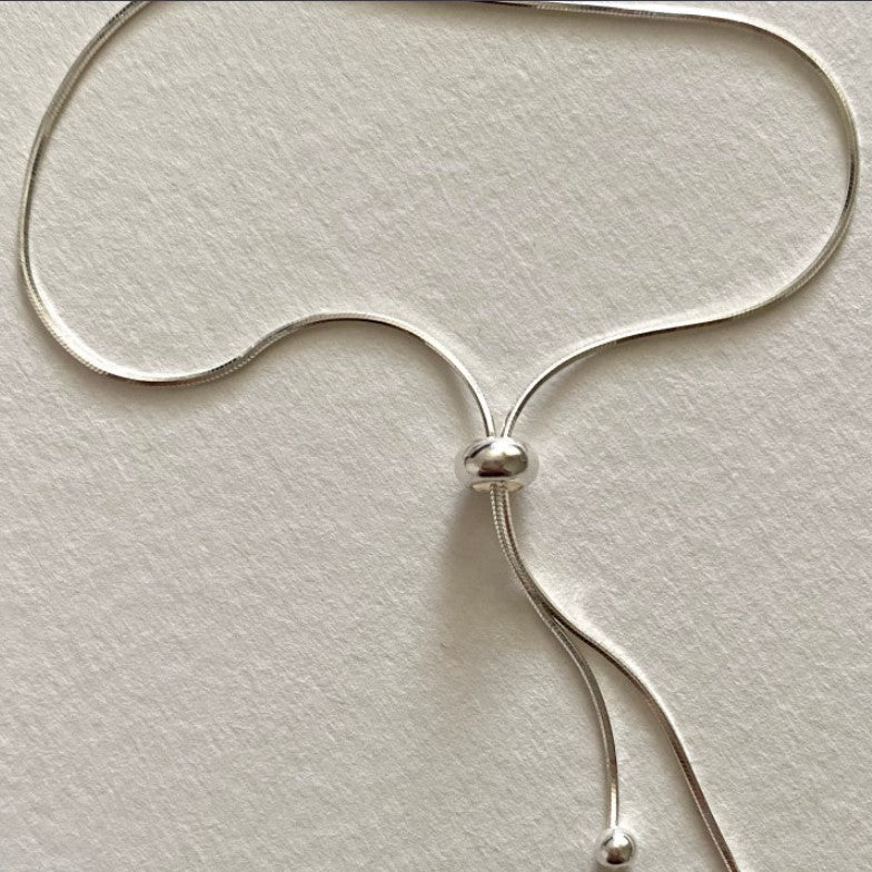 Pulsera de cadena de serpiente minimalista de plata de ley 925 para mujer con acabado chapado