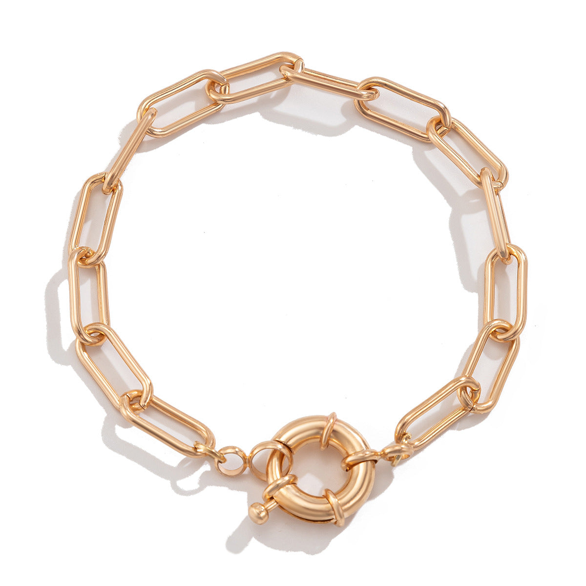 Punk Geometric Alloy Plated Bracelet for Women