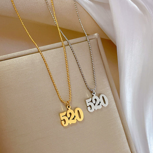 Minimalist Geometric Titanium Steel Necklace with Gold Plating for Women and Men Locket Chain Pendant