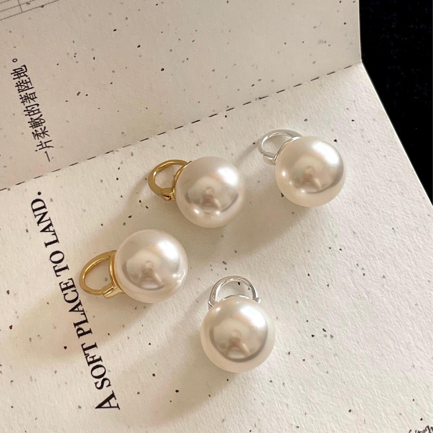 Pendientes de botón minimalistas de plata de ley 925 con forma de letra, estilo coreano, bordes pulidos y acento geométrico
