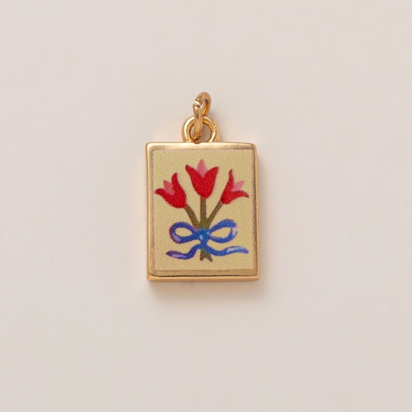 Vintage Floral Moon Star Letter Enamel Plated Brass Shoe Charm
