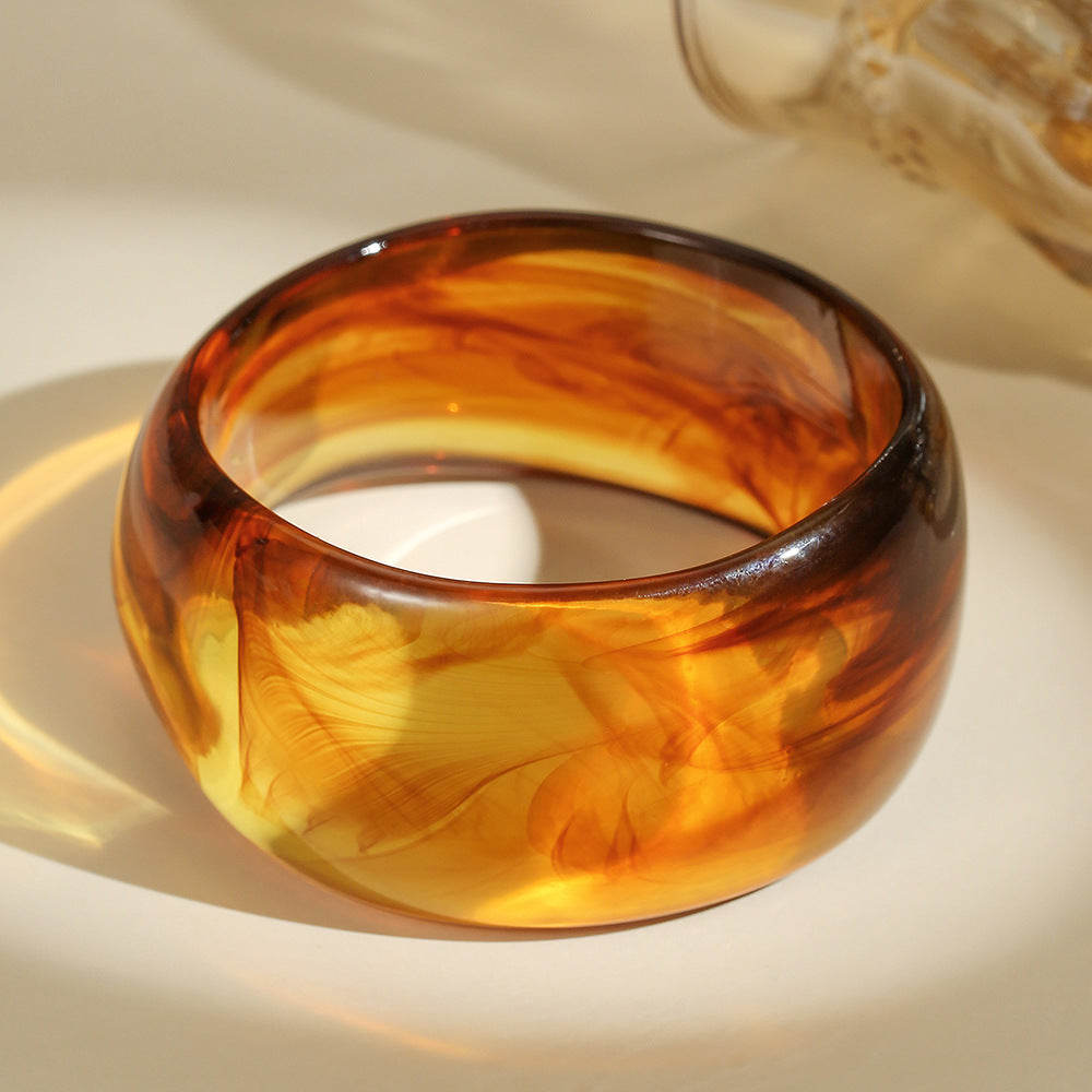 Geometric Marble Texture Acrylic Bracelet