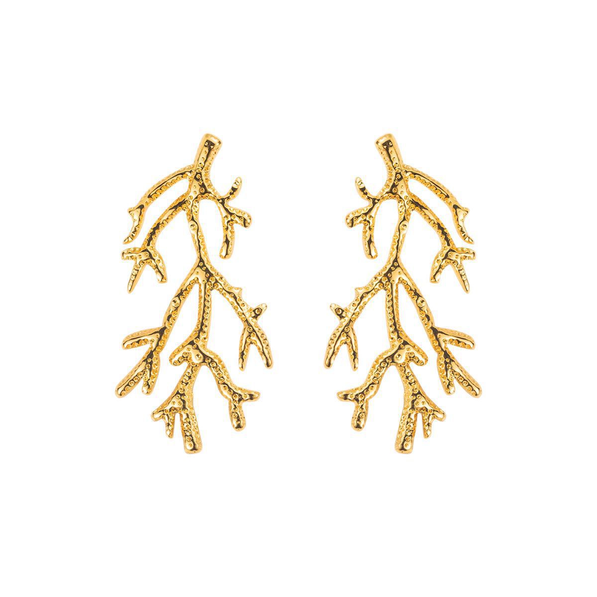 Ocean Style Stainless Steel Animal Shape Earrings with Jellyfish Fish Tail and Coral Designs for Women