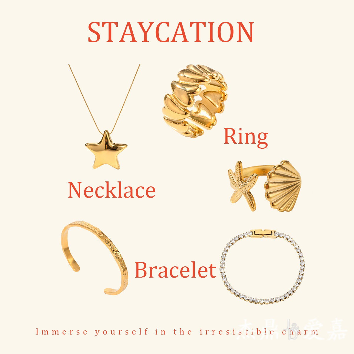Fashion Geometric Line Stainless Steel and Titanium Steel Jewelry Set with Cubic Zirconia for Women
