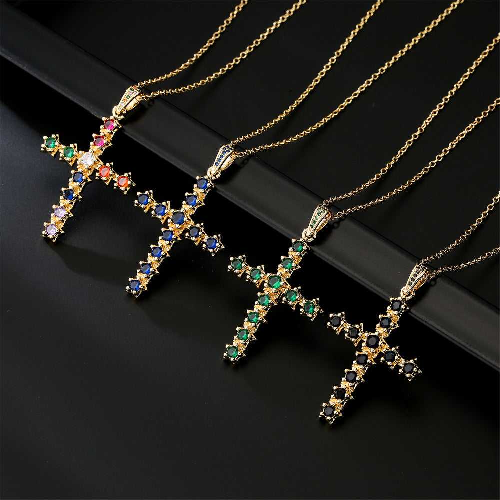 Minimalist Star-Shaped Zirconia Pendant Necklace in Copper with 18K Gold Plating for Women
