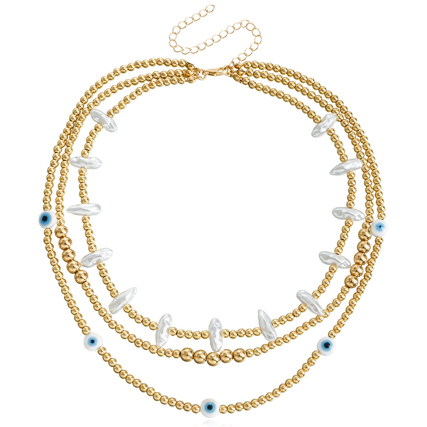 Fashionable Geometric Acrylic and Pearl Pendant Necklace for Women with Plated Alloy Chain and Heart Accent