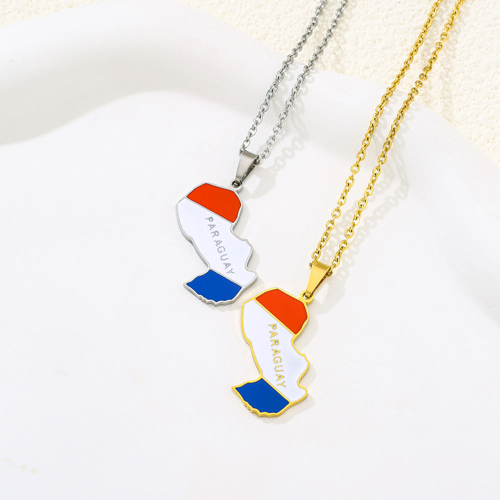 Collar con colgante geométrico minimalista de acero inoxidable con dije de acero de titanio y acabado chapado para mujeres y hombres