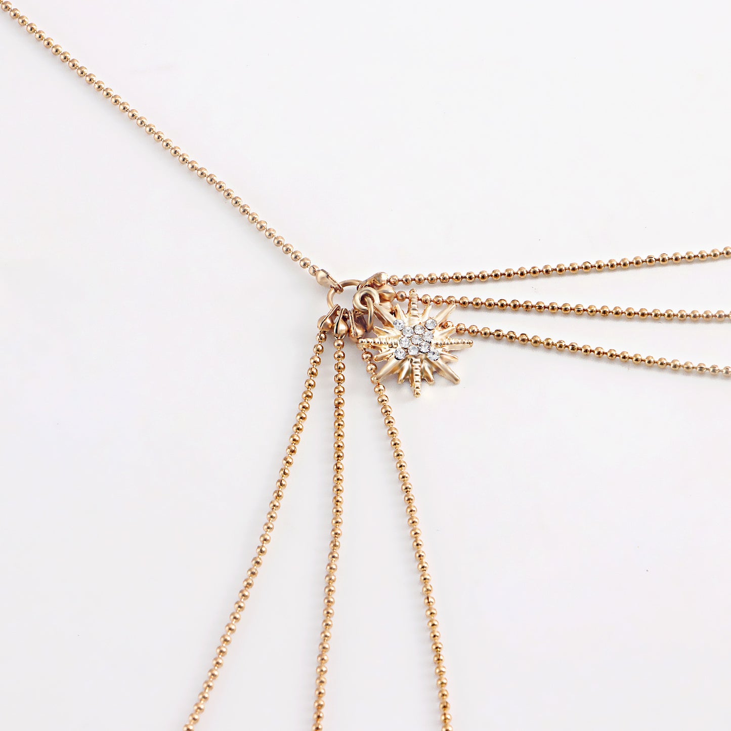 Minimalist Punk Ethnic Geometric Star Beaded Body Chain for Women