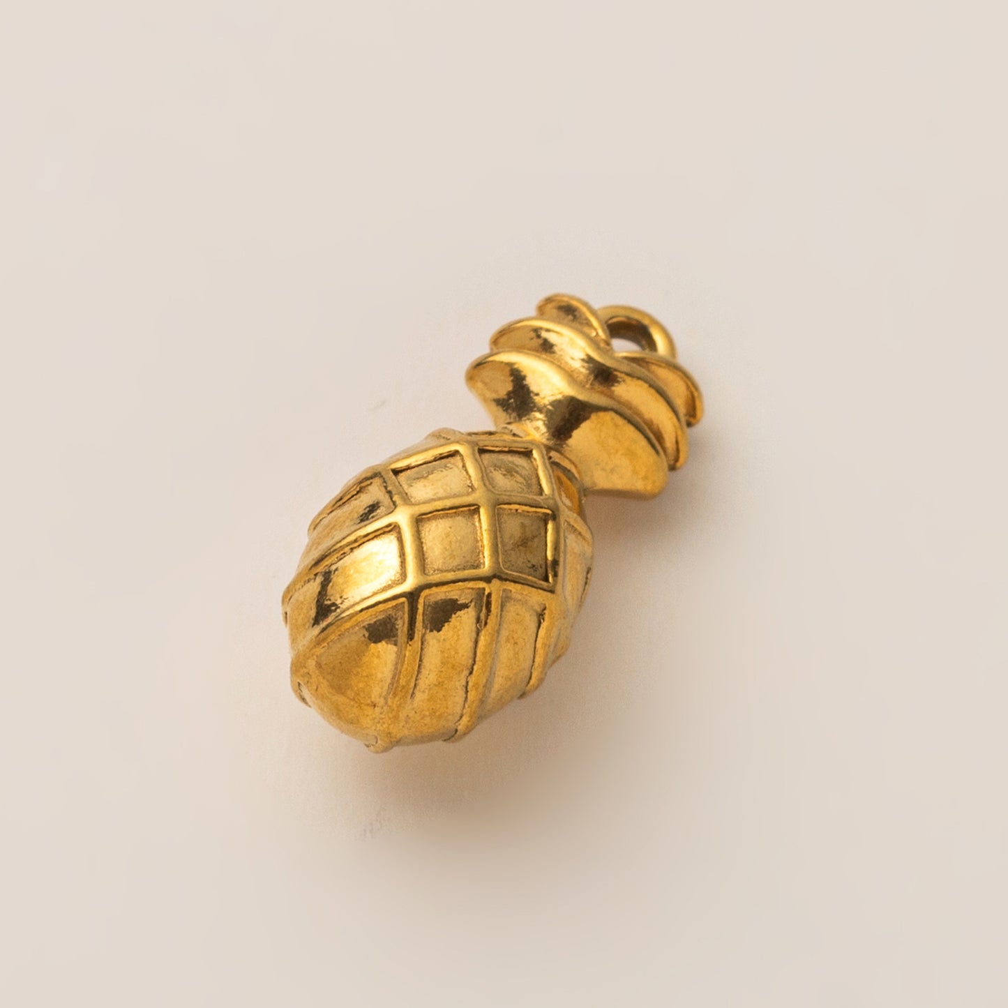 Vintage Stainless Steel PVD Gold Plated Abstract Fruit DIY Charm Bar