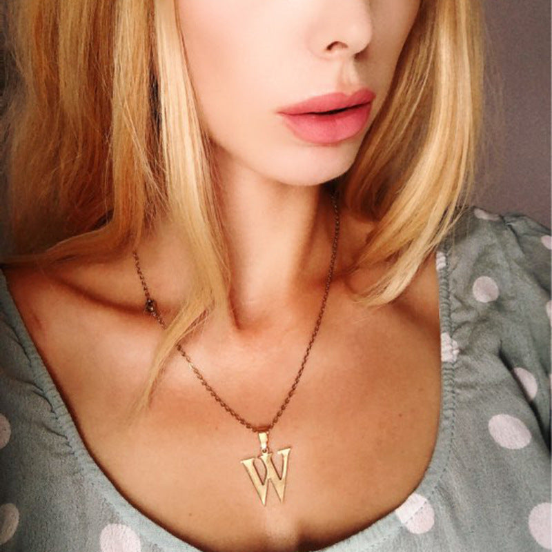 Collar de cadena de cable chapado en acero inoxidable con barra minimalista para mujer