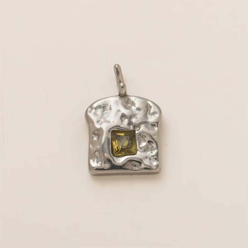 Luxury Casual Heart Geometric Plant Titanium Steel PVD Necklace 18K Gold Plated Unisex