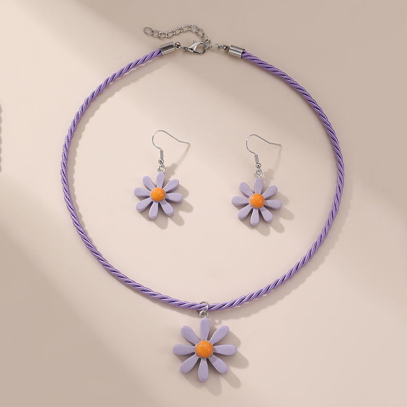 Set collana a forma di fiocco minimalista in acrilico per bambine con ciondolo in resina e catena di perline per bambini dai 3 ai 10 anni