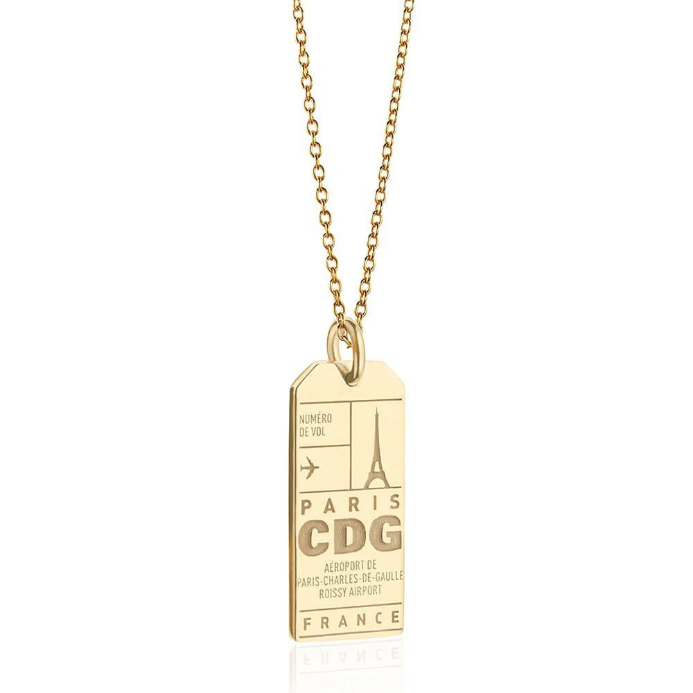 Elegant 18K Gold Plated Stainless Steel Rectangle Charm Bar