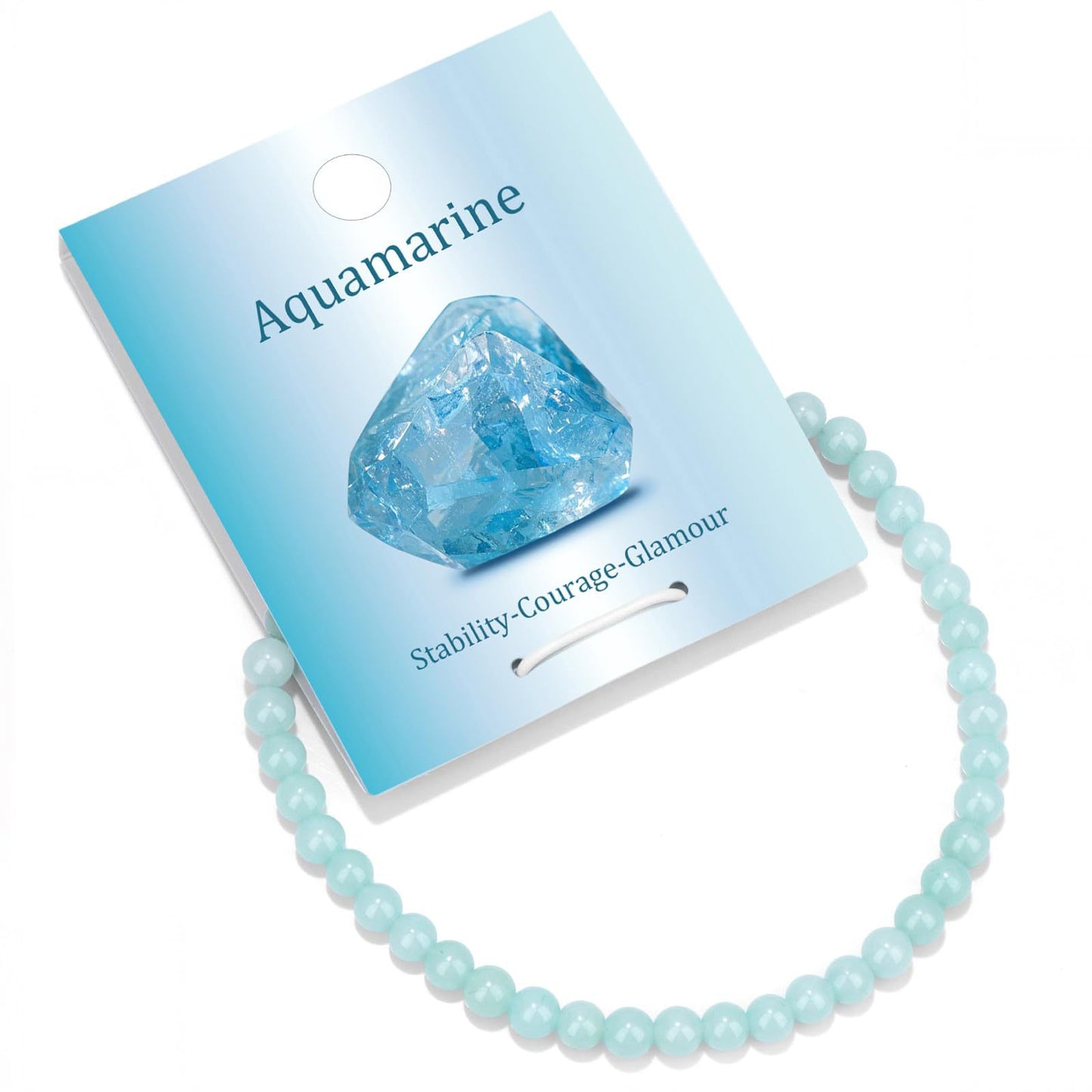Natural Crystal Round Beaded Stretch Bracelet Unisex Gemstone Jewelry