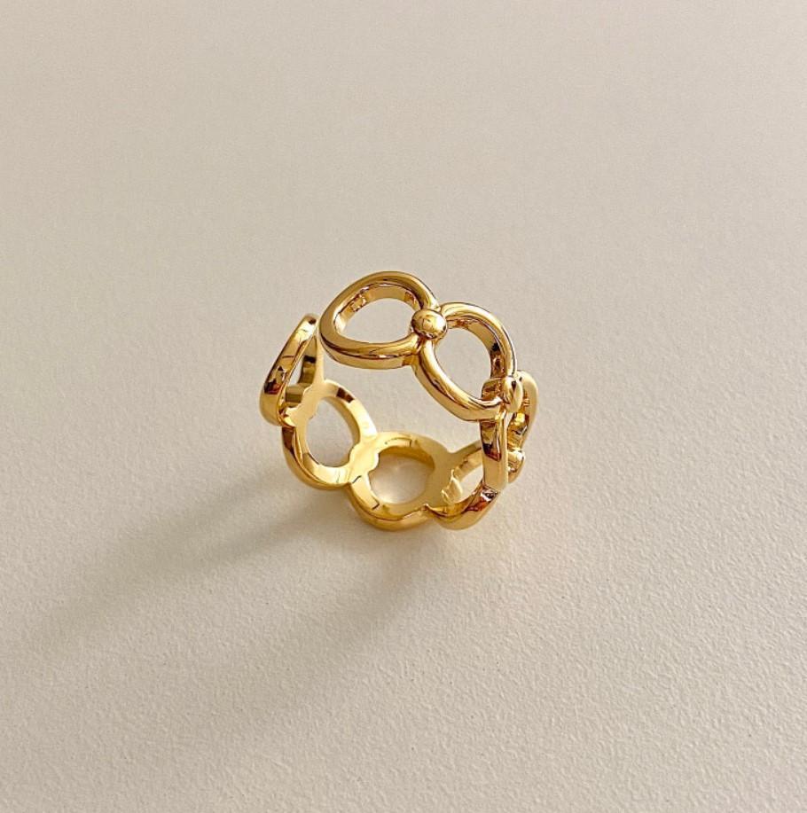 Anillo minimalista de plata de ley 925 con forma de onda para mujer, con diseño circular y acabado incrustado en plata