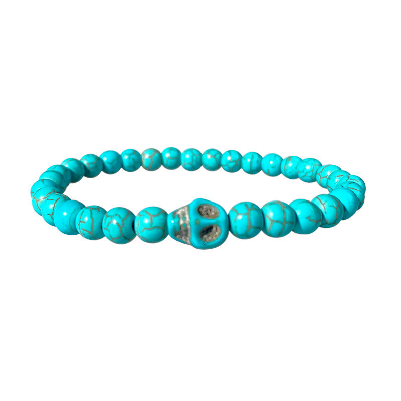 Bohemian Geometric Natural Turquoise Beaded Bracelet Unisex