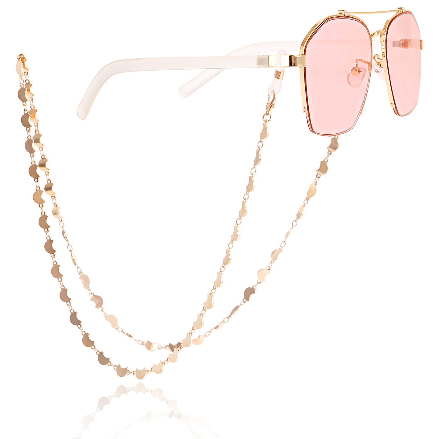 Heart Alloy Glasses Chain Mask Holder Anti-slip Accessory