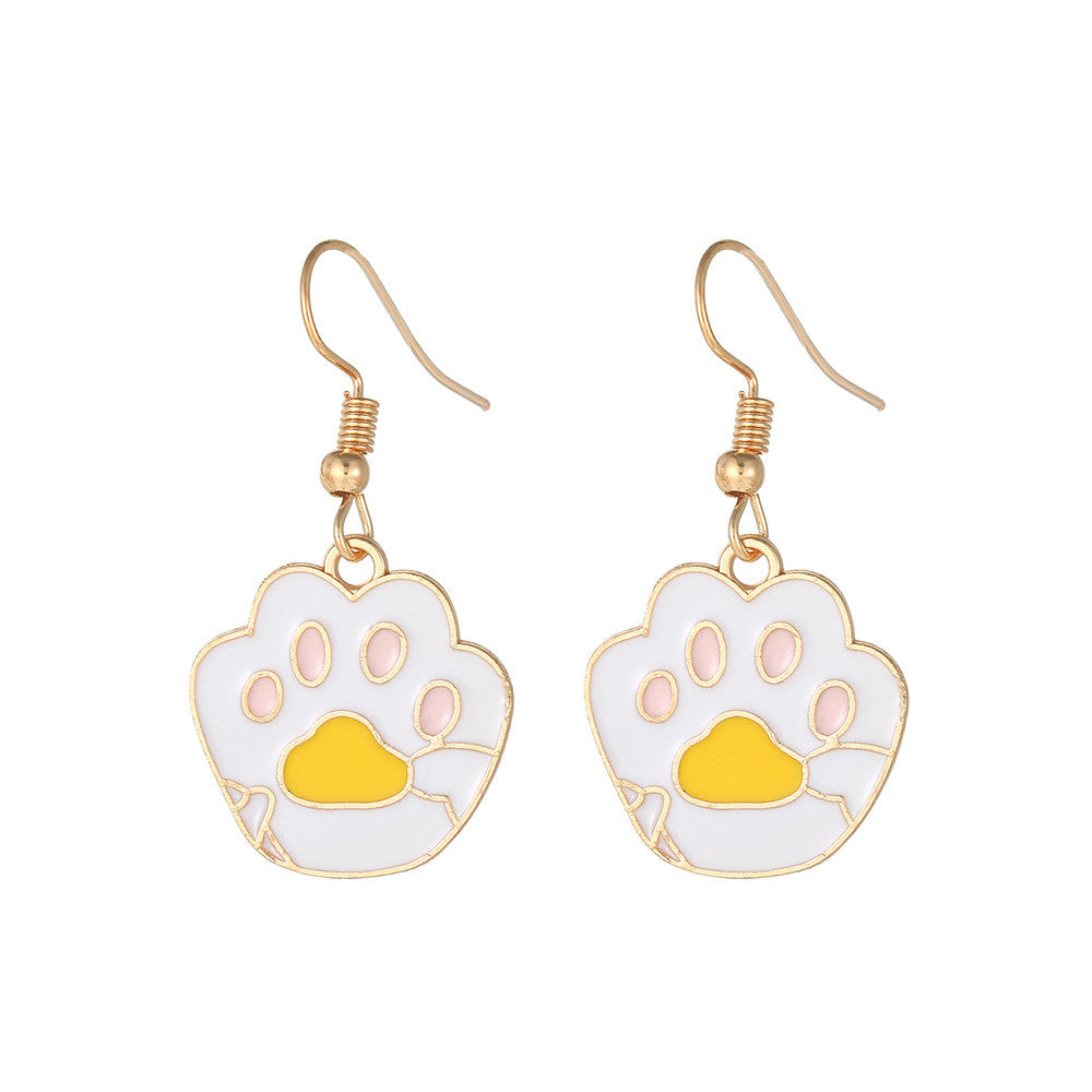 Cute Cartoon Cat Flower Bee Astronaut Stud Earrings for Women Alloy with Plating Finish Geometric Design