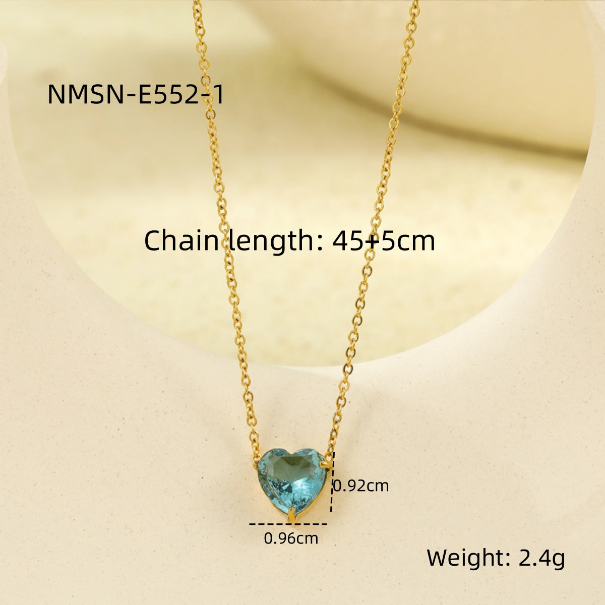 Minimalist Heart-Shaped Stainless Steel Pendant Necklace with Rhinestone Inlay and 18K Gold Plating for Women