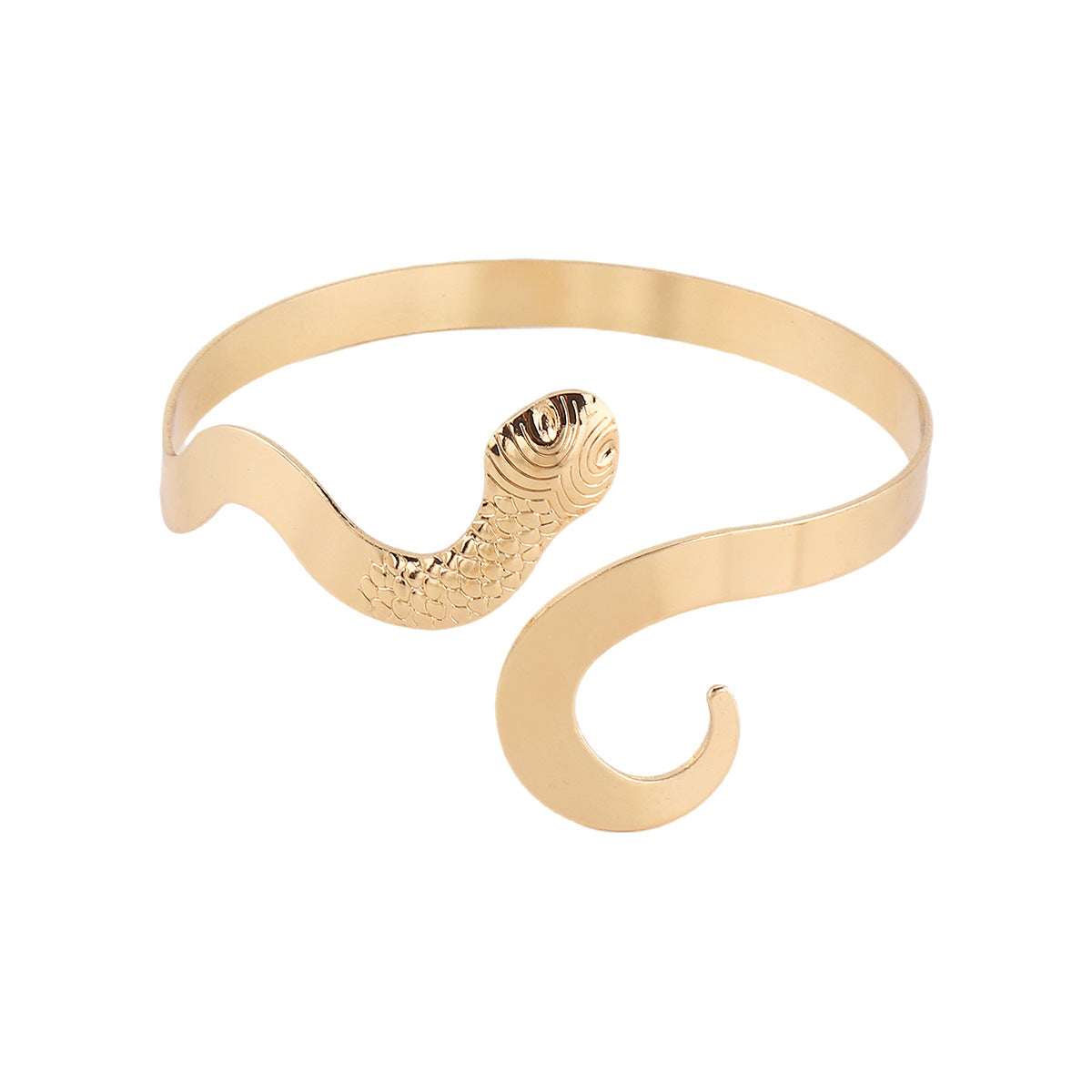 Pulsera de aleación con forma de serpiente minimalista con acabado chapado para mujeres y parejas