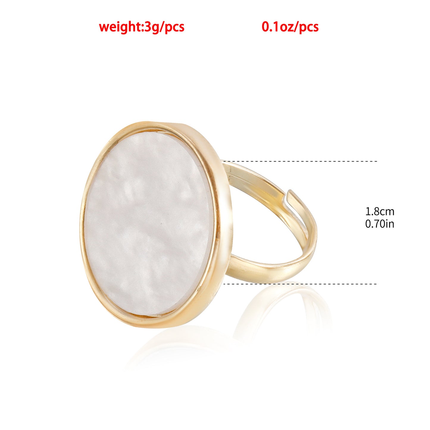 Anillo Vintage Minimalista Geométrico de Acero de Titanio con Acabado Chapado para Mujer, Banda Abierta Ajustable