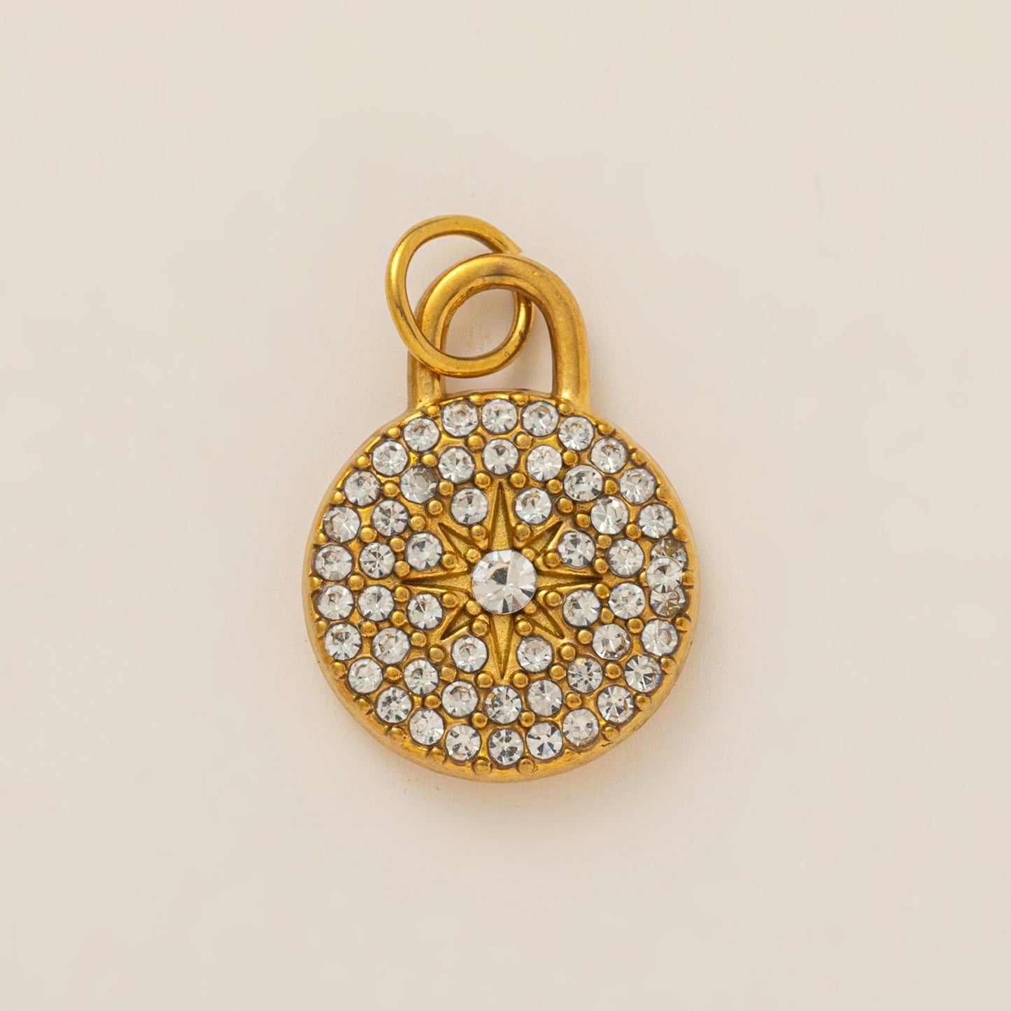 Vintage Plated Stainless Steel Star Moon Abstract Shoe Charm