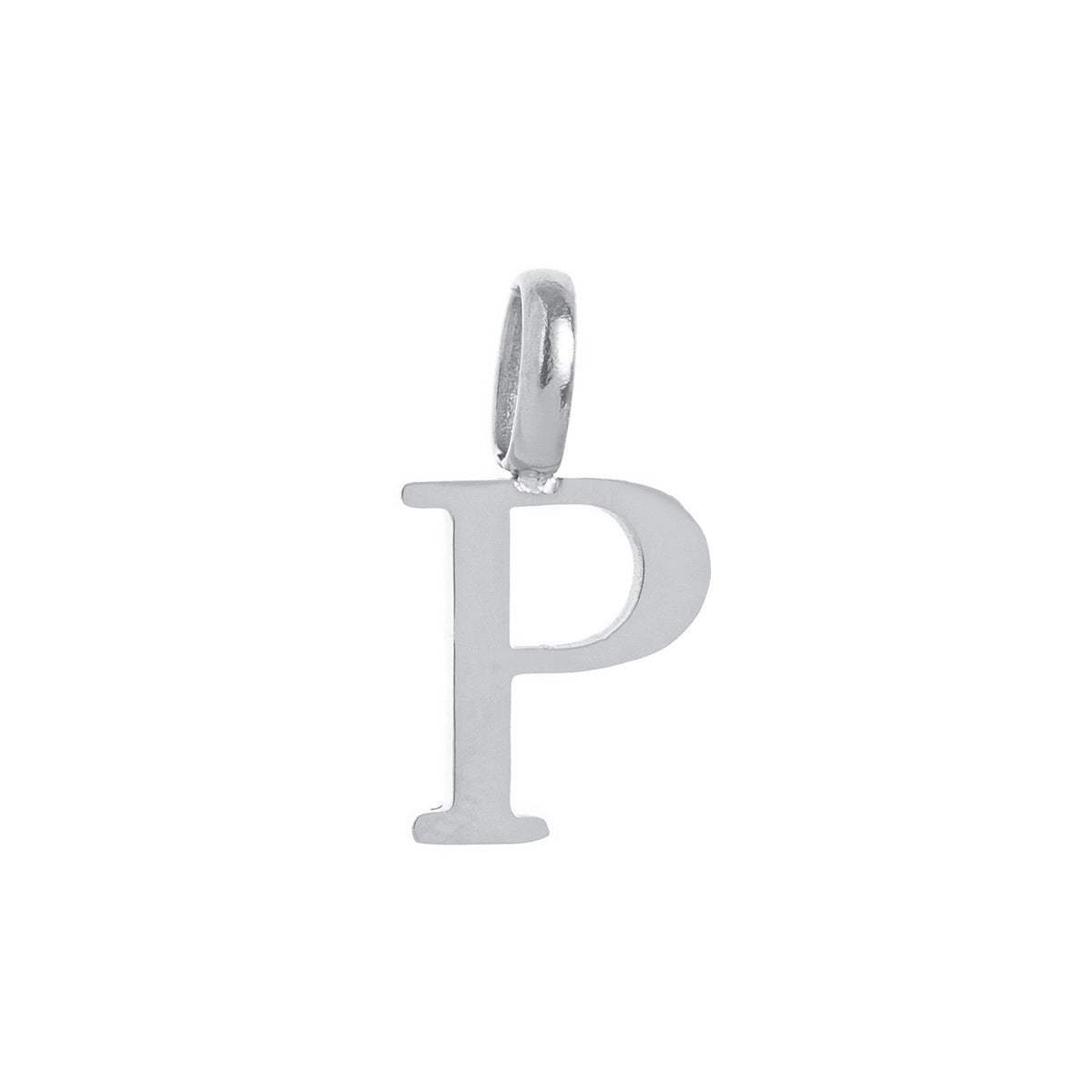 Minimalist Titanium Steel 18K Gold Plated PVD Letter Charm Bar