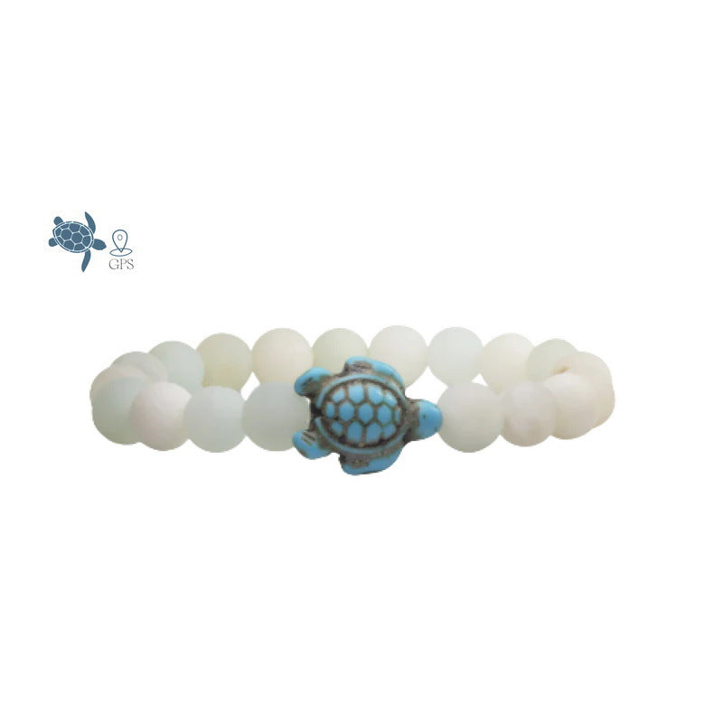 Minimalist Animal Turtle Turquoise Beaded Bracelet Unisex