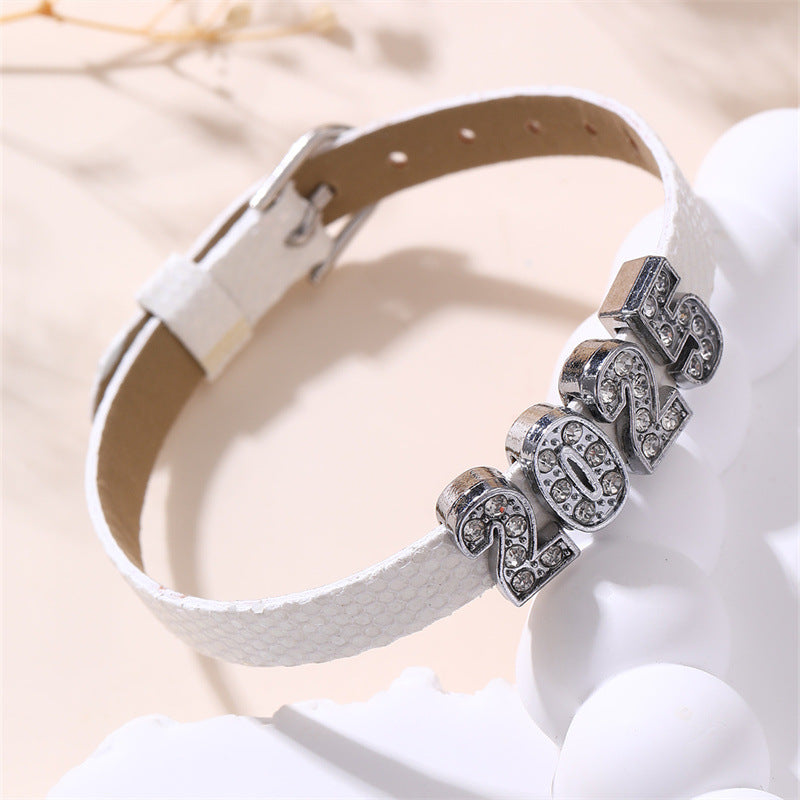 Bracciale in pelle lucido e grazioso per ragazze, stile principessa, con dettagli artigianali