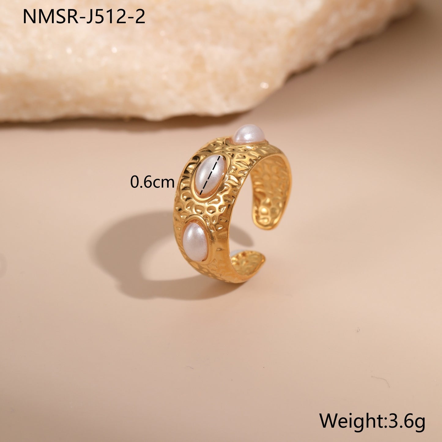 Minimalist Geometric Stainless Steel Ring with 18K Gold Plating Adjustable Open Band Elegant Luxury Women's Jewelry
