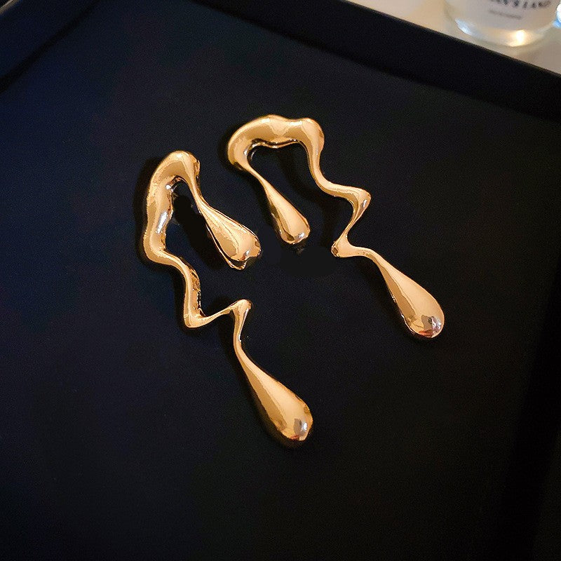 Pendientes Chic de Borla Floral para Mujer con Postes de Plata de Ley 925 y Base de Cobre Bañado