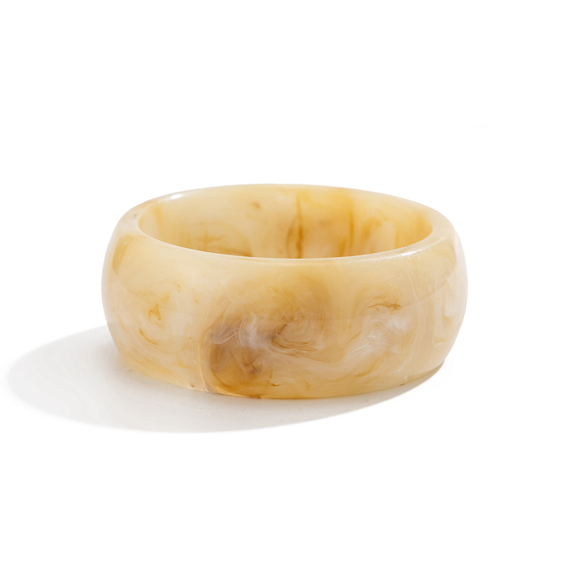Vintage Geometric Gradient Resin Cuff Bracelet