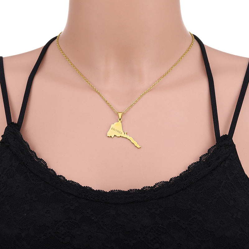 Collana in acciaio inossidabile con lettera geometrica, ciondolo in acciaio al titanio, finitura galvanizzata, catena a O, accessorio moda unisex