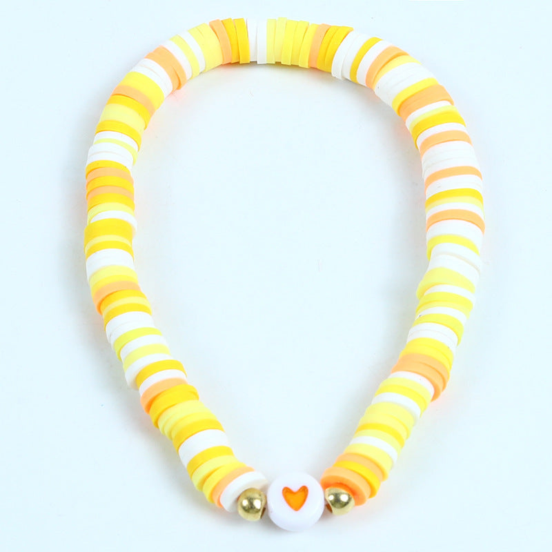 Bohemian Minimalist Heart Resin Bracelet Unisex Friendship Jewelry