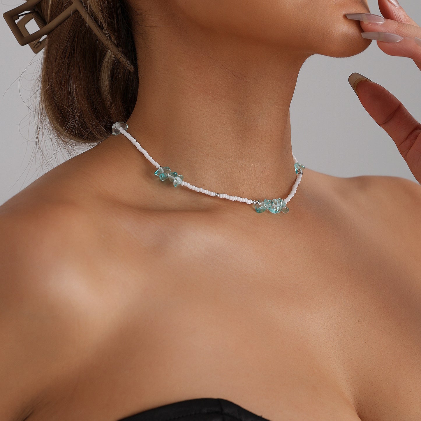 Irregular Geometric Alloy Plated Necklace for Women