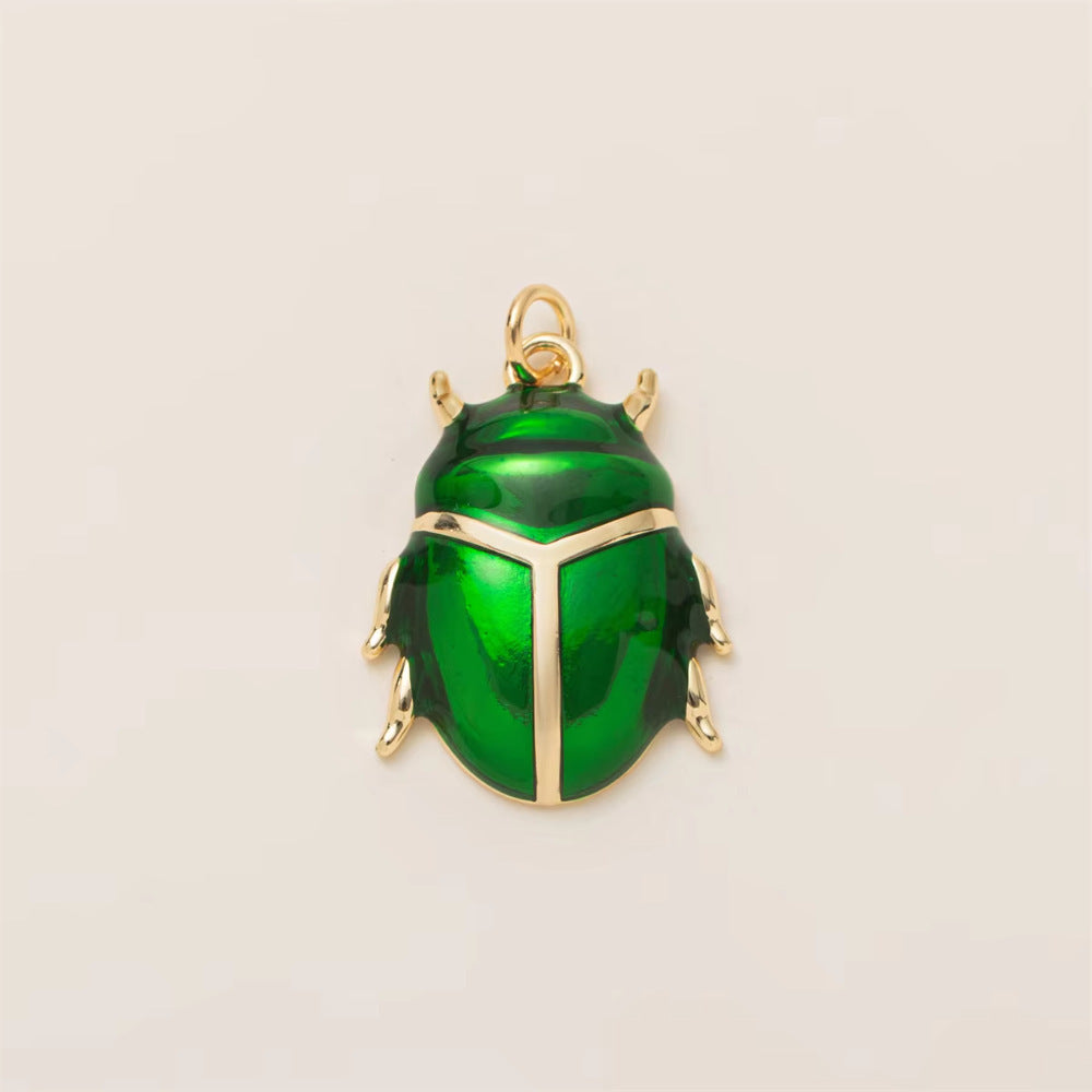 Minimalist Luxury 18K Gold Plated Brass Animal Pendant with Cubic Zirconia Charm Bar for Unisex