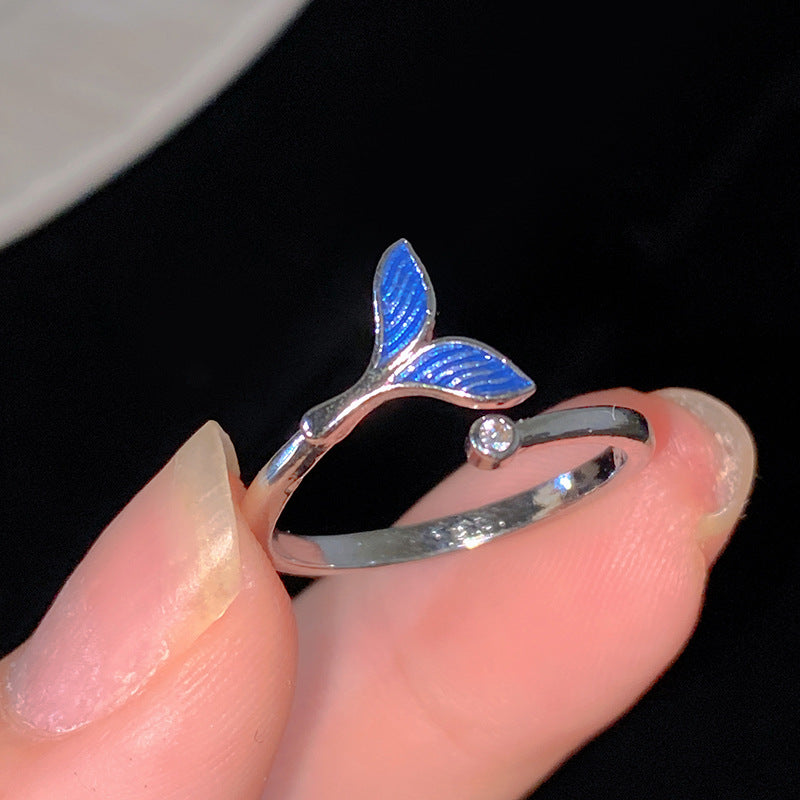 Minimalist Sweet Colorful Crown Flower Bow Teardrop Brass Ring with Cubic Zirconia Inlay for Women