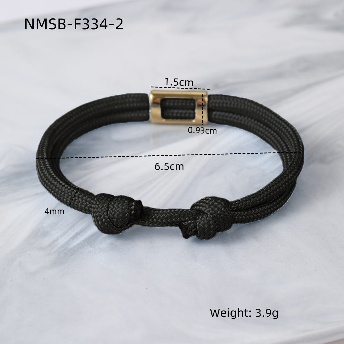 Minimalist Elegant 18K Gold Plated Stainless Steel Handmade Woven DIY Charm Bar Bracelet